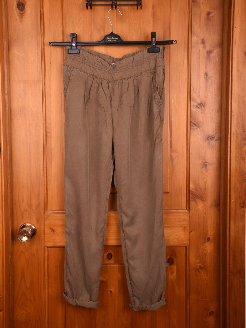 Aritzia Wilfred Casbah Paperbag Waist Pants – Khaki/Olive Brown - Size 6